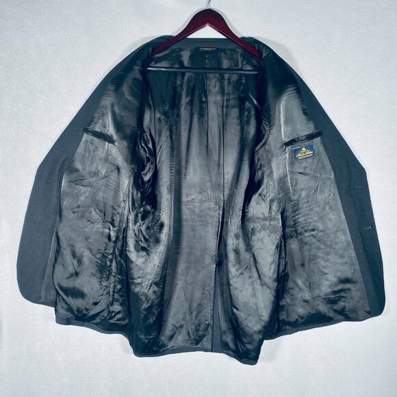 Brooks Brothers Suit Mens 48L Gray Wool 2 Piece Blazer Jacket Pants 38x30 - Picture 5 of 16